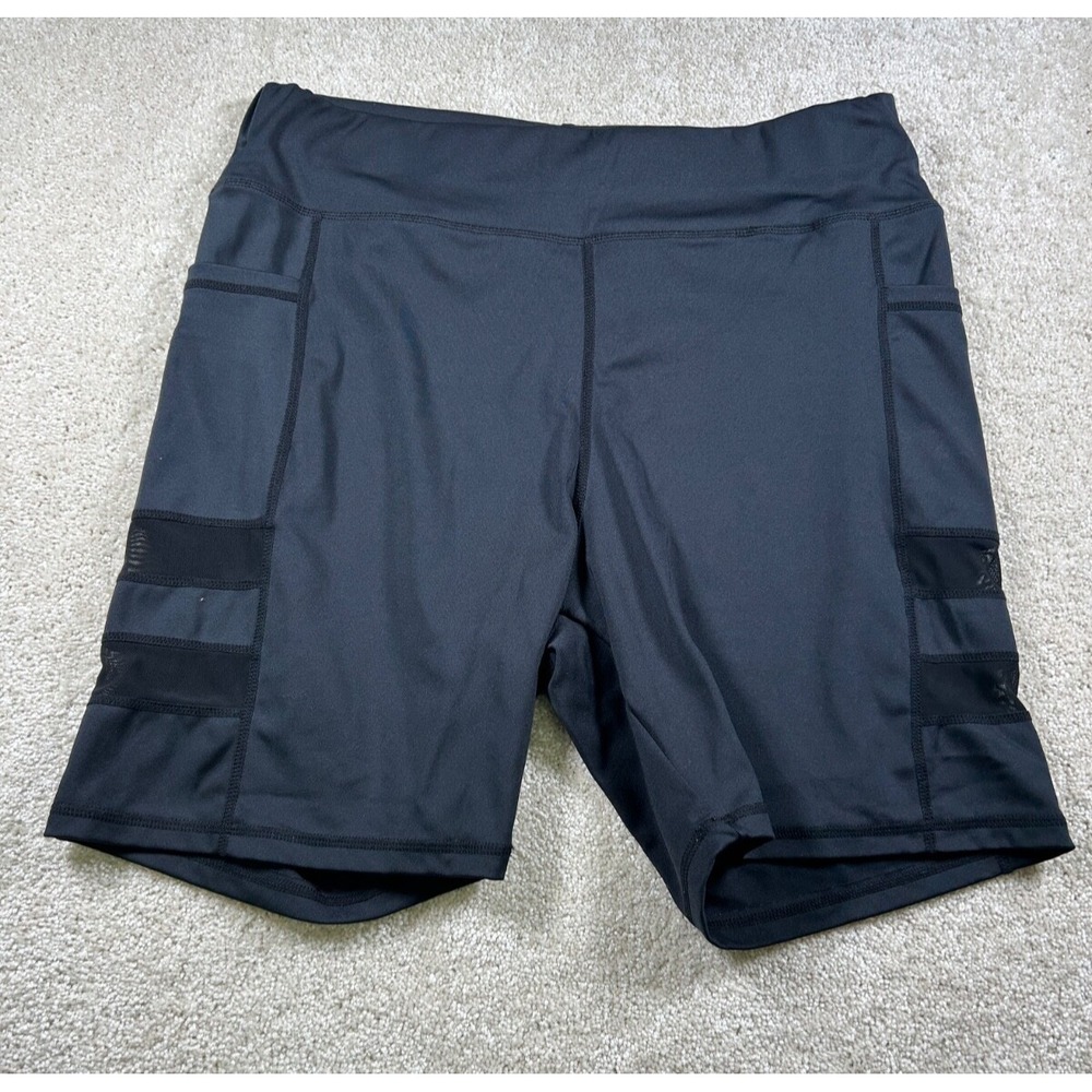 Shein Curve Womens‎ Size 3XL Black Legging Shorts Pockets Athletic Yoga
